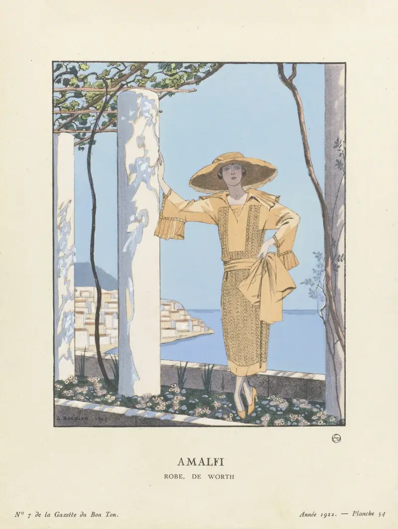 Amalfi. Robe, de Worth av George Barbier