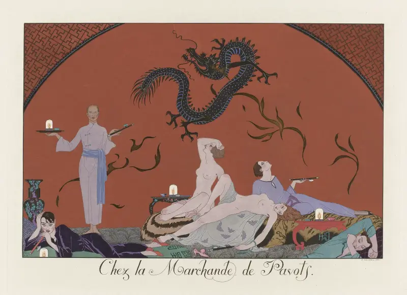 Hos vallmoförsäljaren av George Barbier
