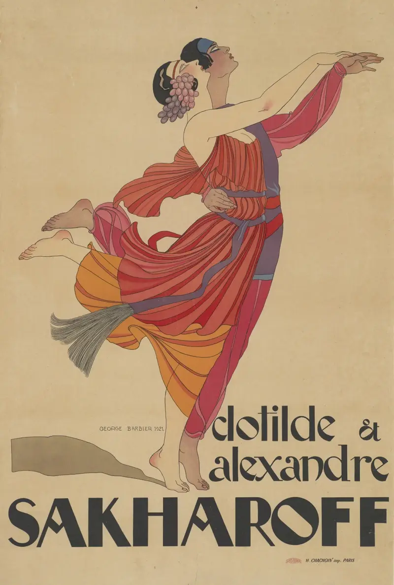Clothilde et Alexandre Sakharoff av George Barbier