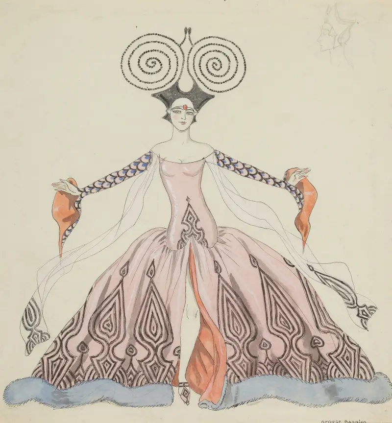 Costume Drawing av George Barbier