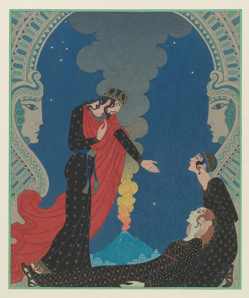 Empedokles och Panthea av George Barbier