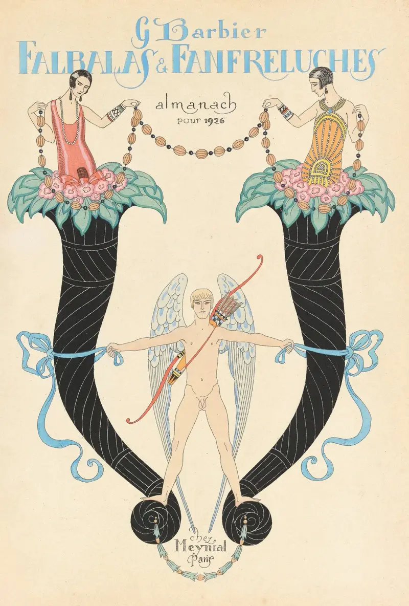Falbalas et Fanfreluches. Almanacka för 1926 – Titelblad av George Barbier