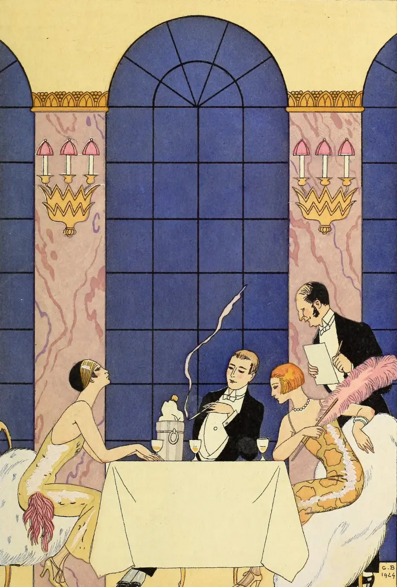 Falbalas et fanfreluches, La Gourmandise av George Barbier