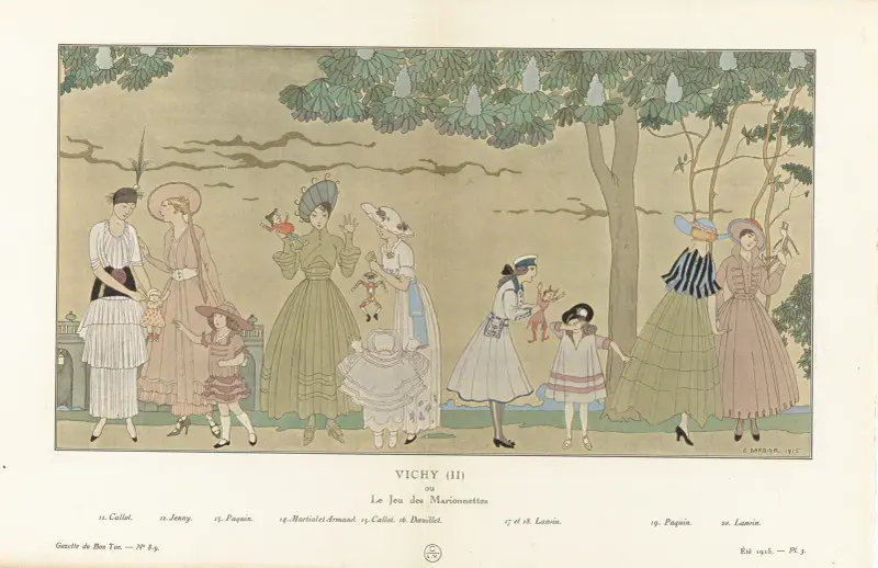 Gazette du Bon Ton, sommar – Dockteater av George Barbier