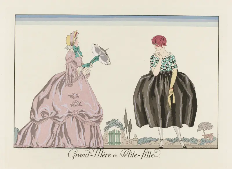 Grand-Mère & Petite-fille av George Barbier