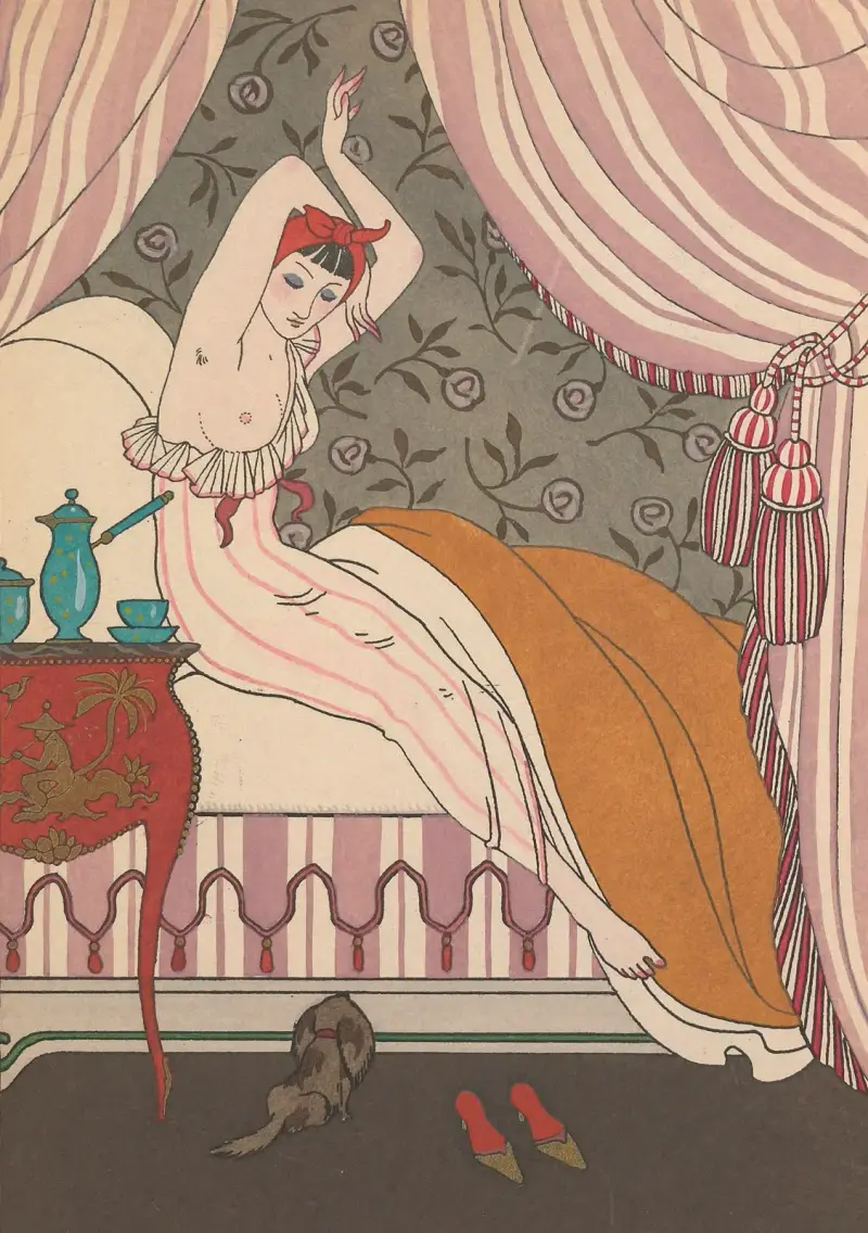 Den vackra morgonflickan av George Barbier
