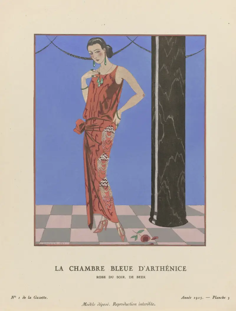 La chambre bleue d’arthénice Robe du soir, de Beer av George Barbier