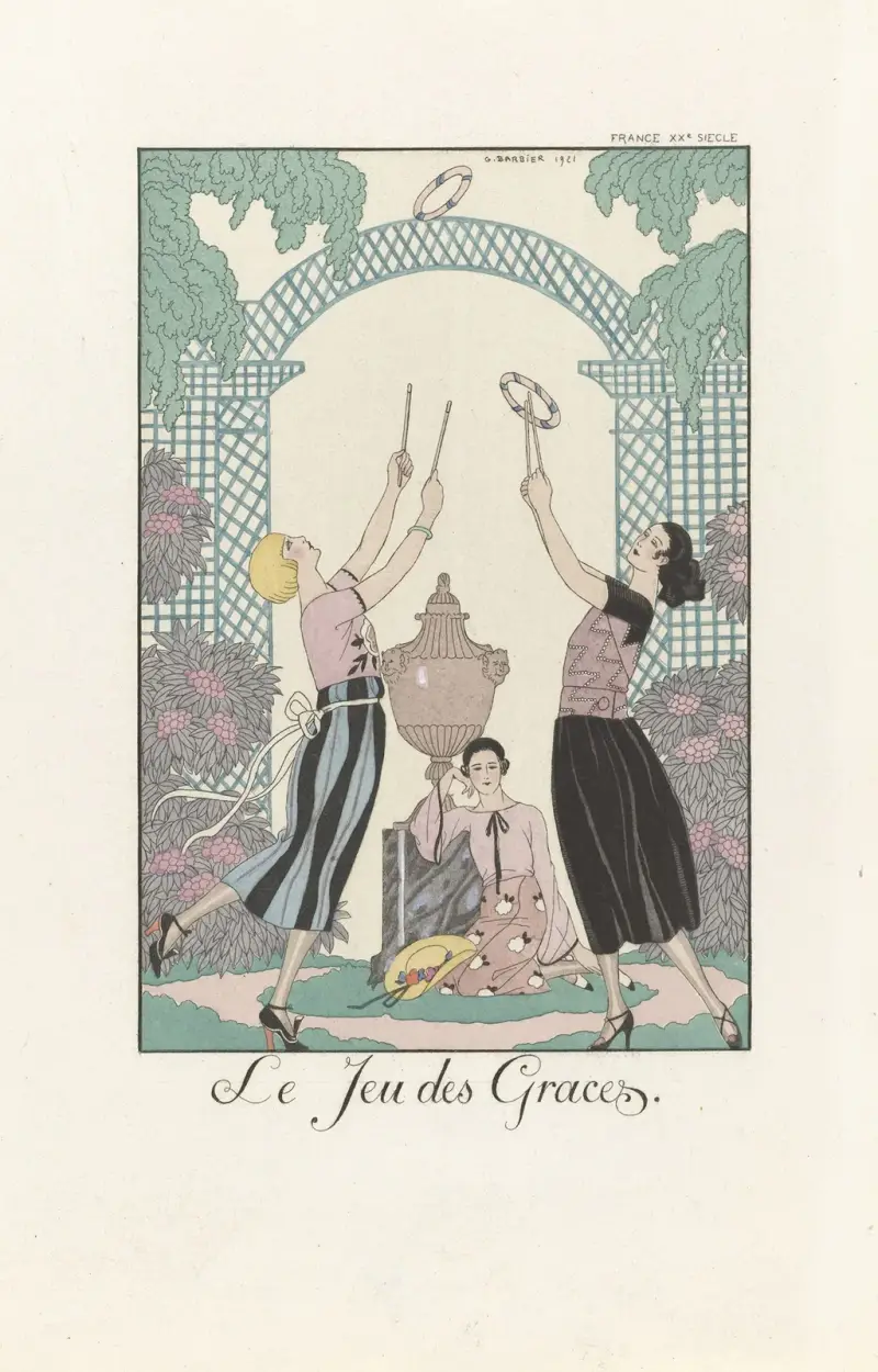 Das Spiel der Grazien von George Barbier