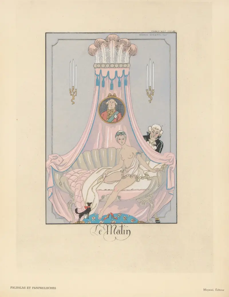 Morgonen (Falbalas och krusiduller) av George Barbier