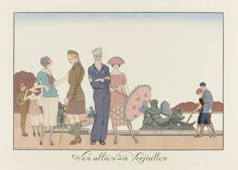 Die Verbündeten in Versailles von George Barbier