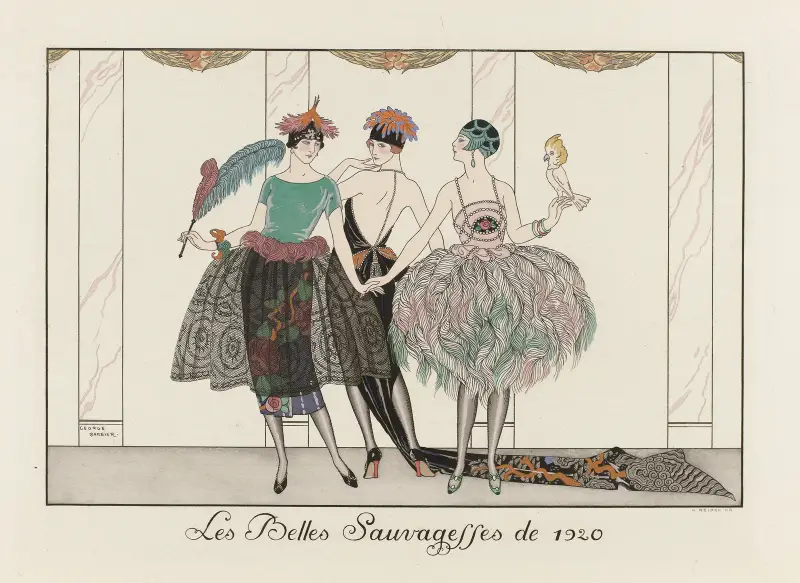 Les Belles Sauvagesses de 1920 av George Barbier