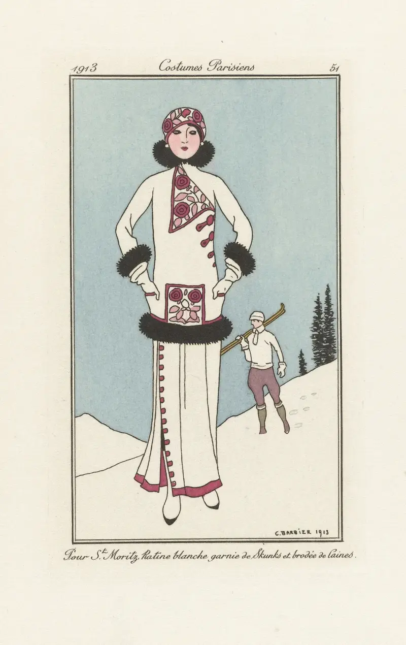 Pour St. Moritz av George Barbier