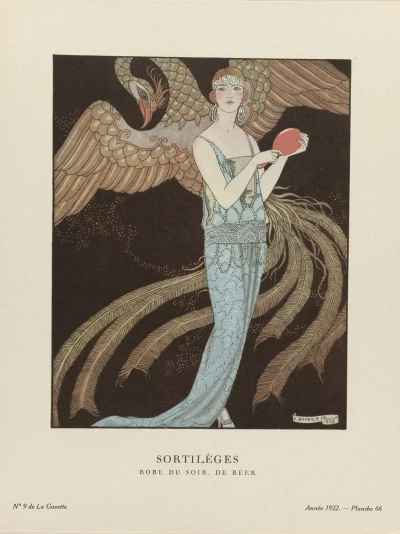 Sortilèges Robe du soir, de Beer av George Barbier