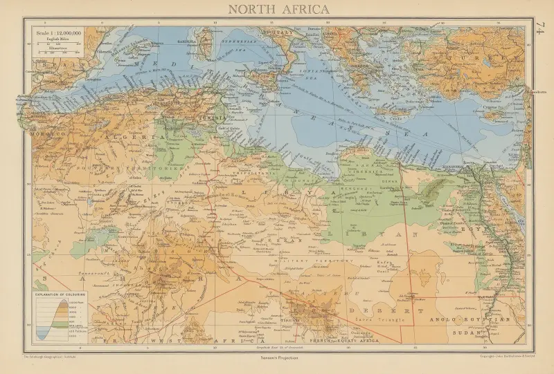 Nordafrika av John George Bartholomew