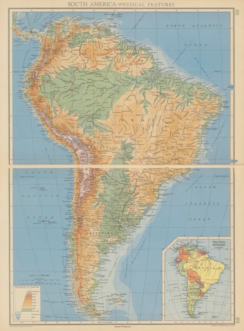 South America – Physical Features av John George Bartholomew
