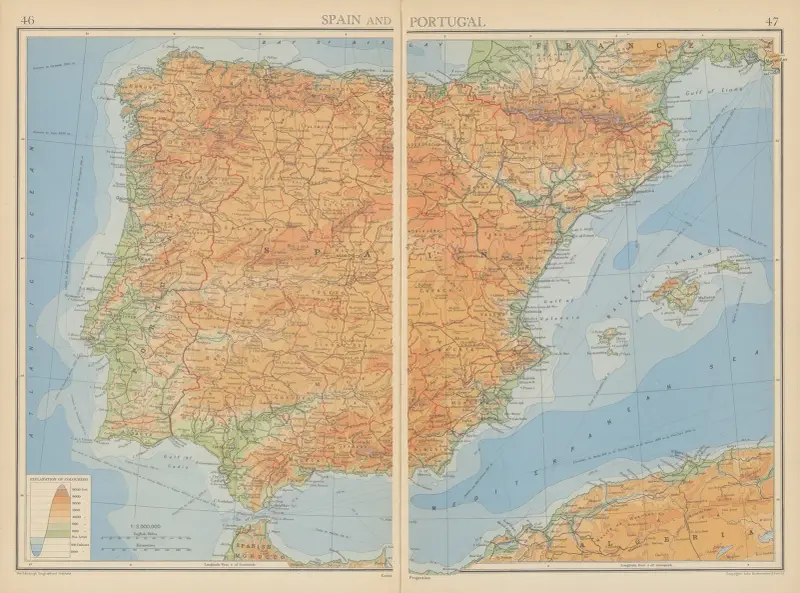 Spain and Portugal av John George Bartholomew