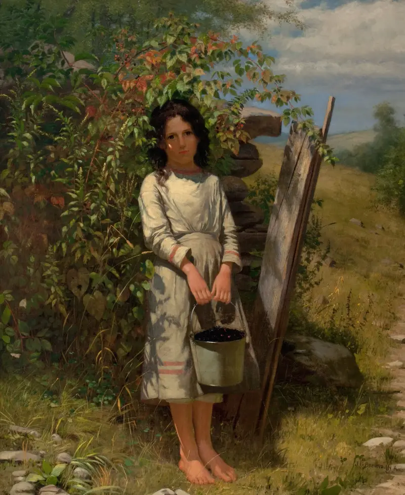 Björnbärsplockning av John George Brown