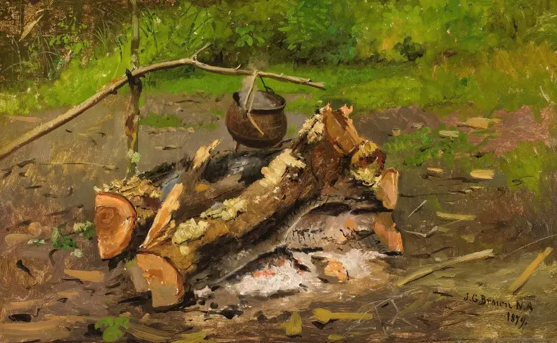 Läger i Vermont av John George Brown