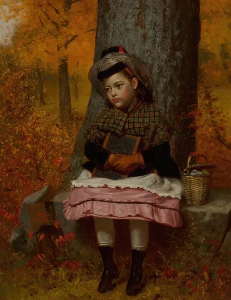 På väg till skolan av John George Brown