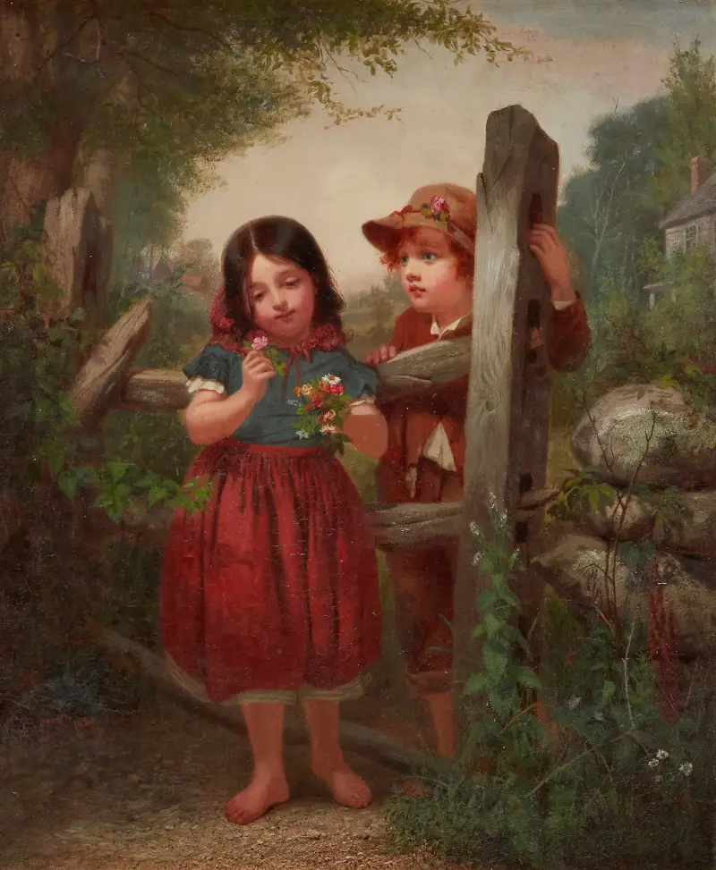 Der Blumenstrauß von John George Brown
