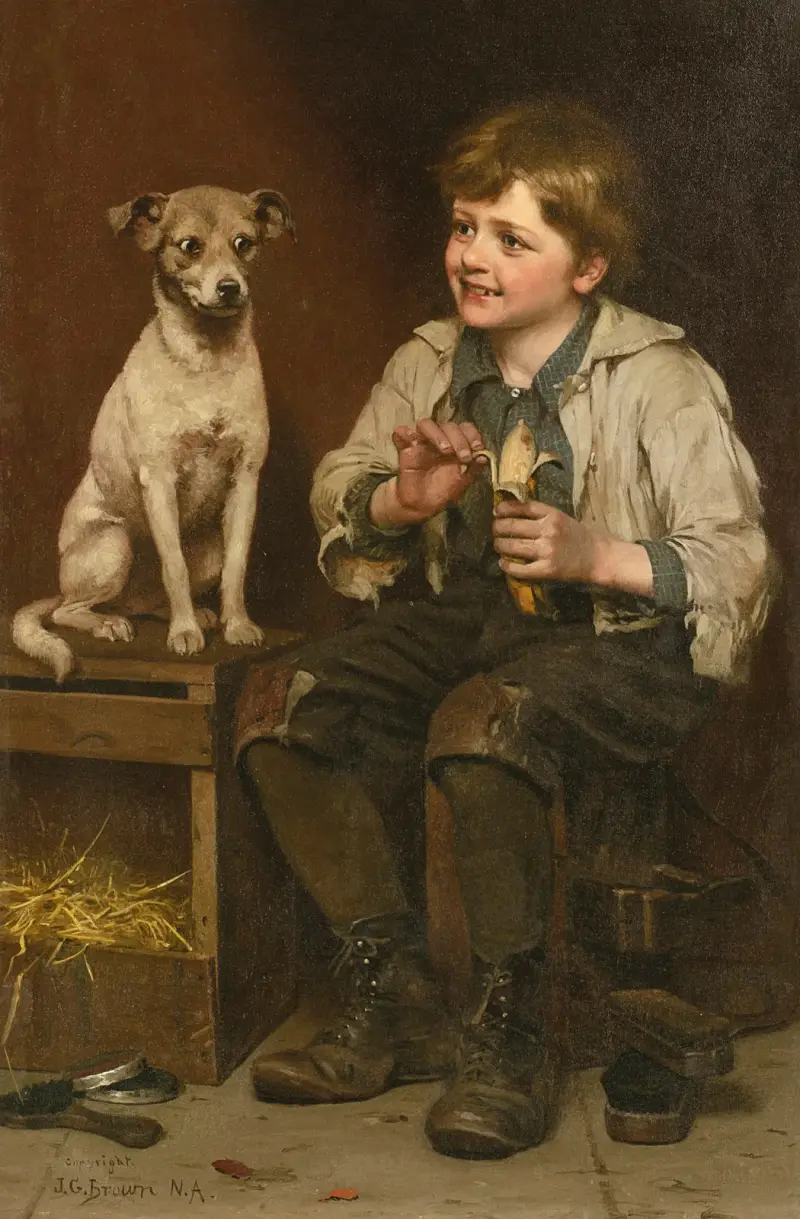 Waiting for a Bite av John George Brown