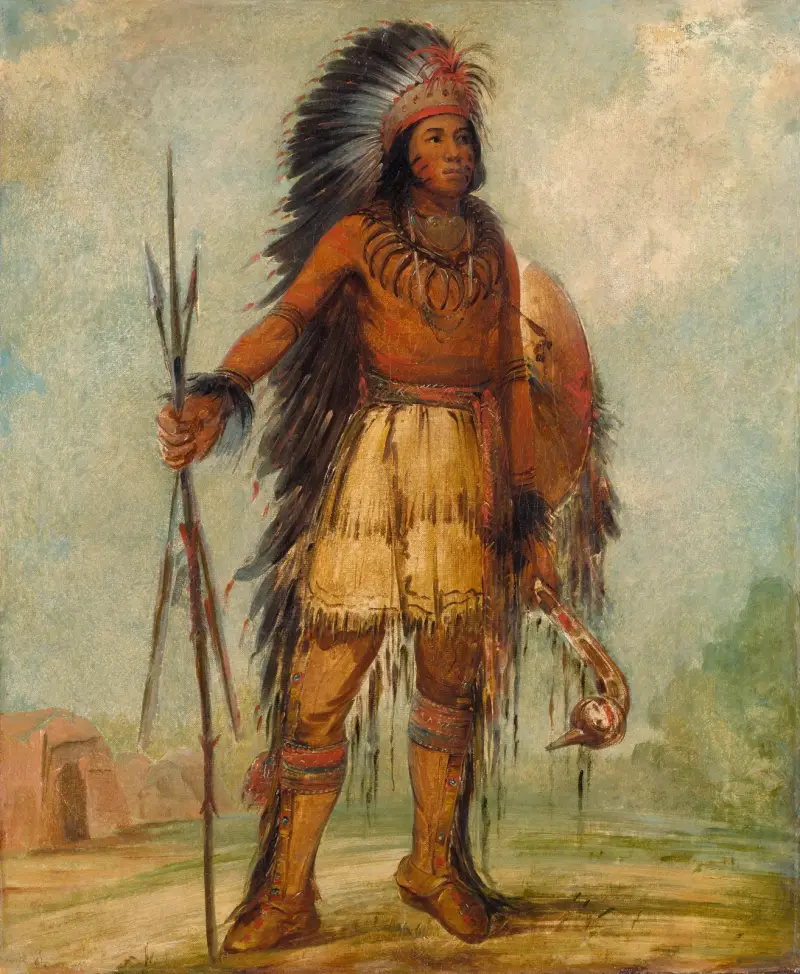 A-Wun-Ne-Wa-Be, Bird of Thunder av George Catlin