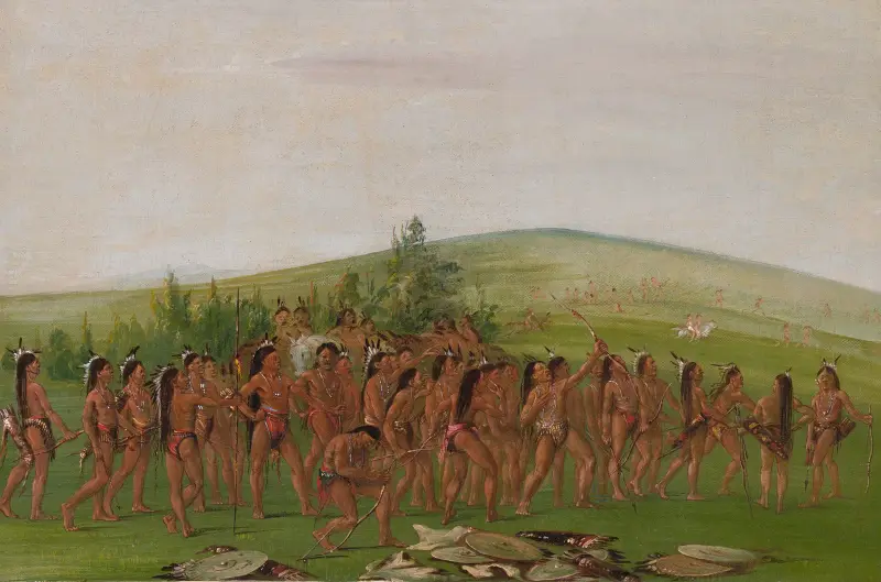 Archery of The Mandan av George Catlin