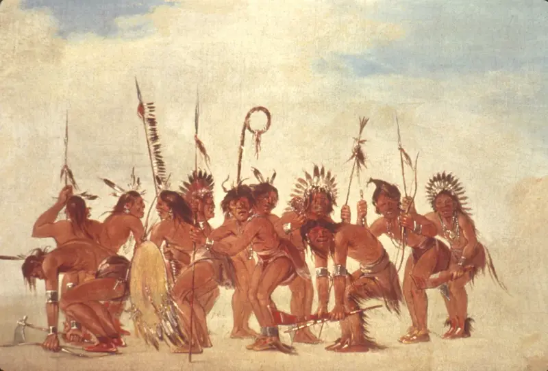 Braves’ Dance At Fort Snelling av George Catlin
