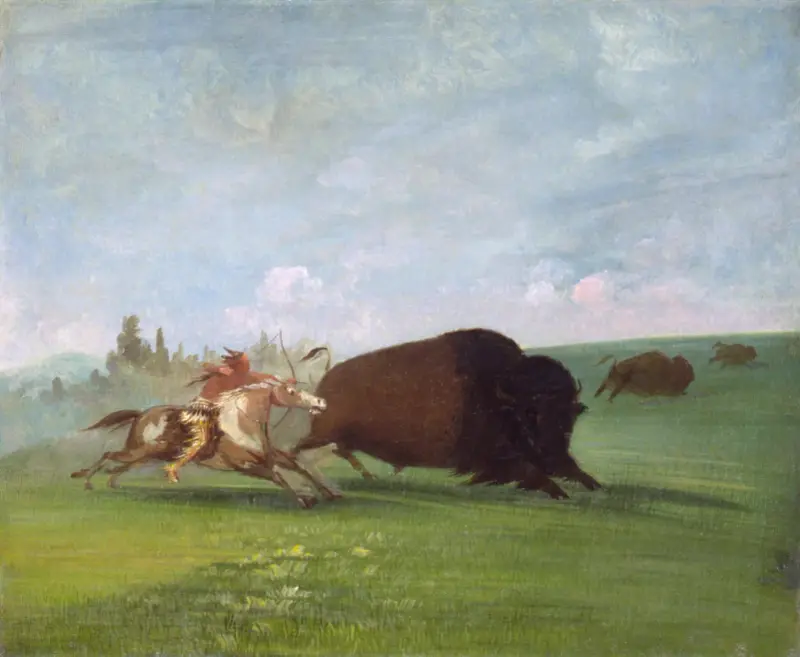 Buffeljakt, en ensam död av George Catlin