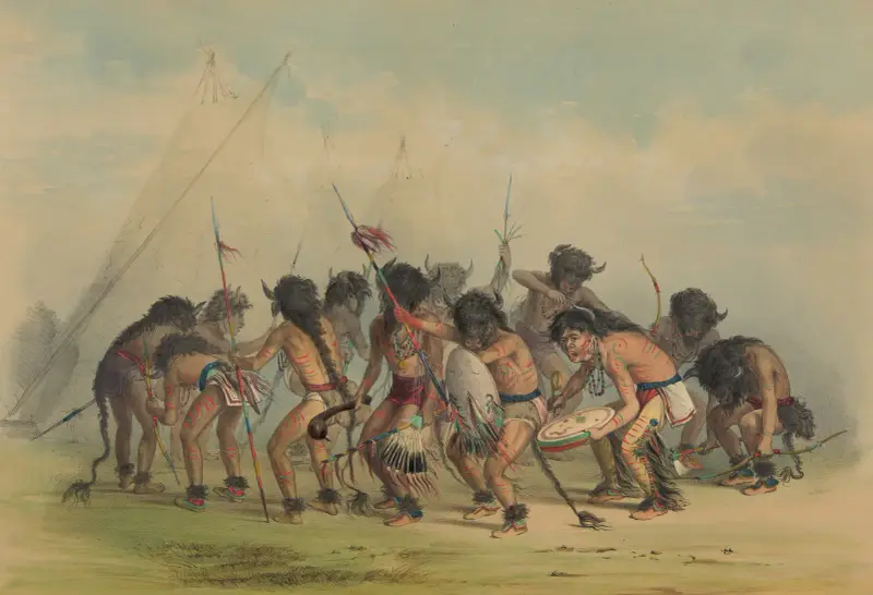 Buffel dans av George Catlin