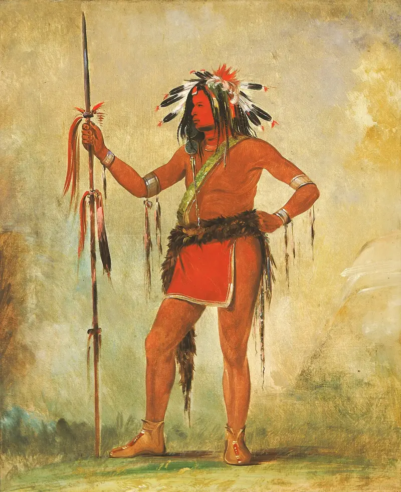 Cáh-Be-Múb-Bee, He Who Sits Everywhere, a Brave av George Catlin