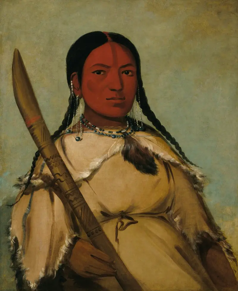 Chin-Cha-Pee, Fire Bug That Creeps, Wife of Pigeon’s Egg Head av George Catlin