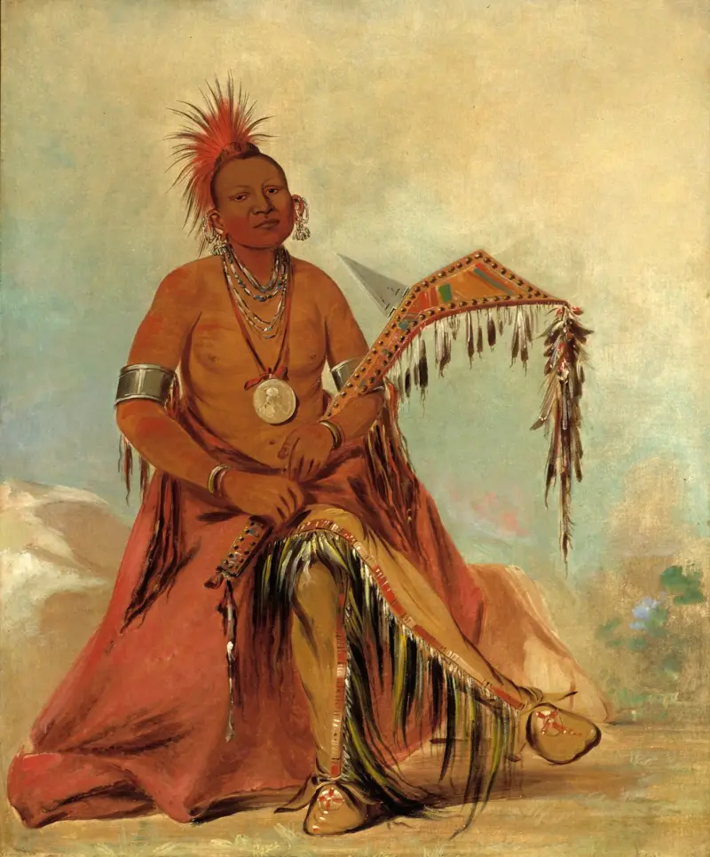Cler-Mónt, First Chief of The Tribe av George Catlin