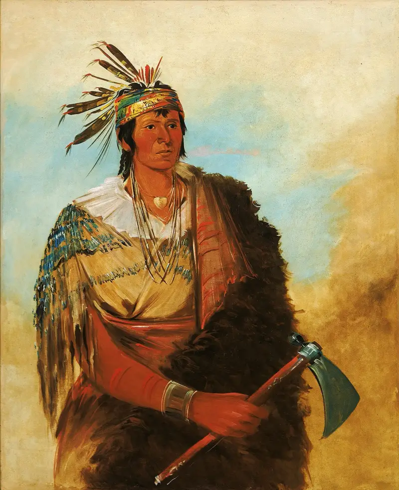Go-To-Ków-Páh-Ah, Stands By Himself, a Distinguished Brave av George Catlin