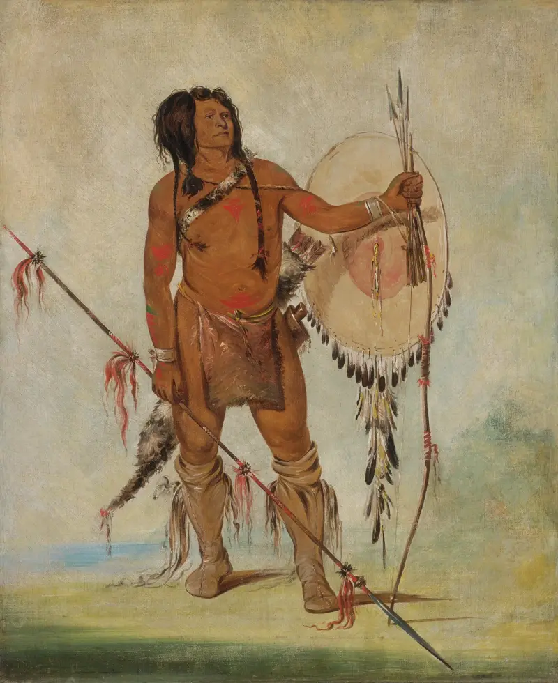 His-Oo-Sán-Chees, Little Spaniard, a Warrior av George Catlin