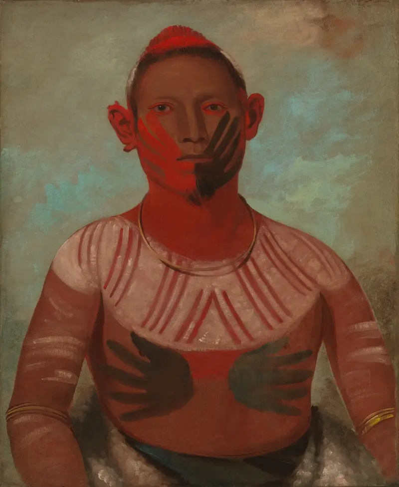 I-O-Wáy, One of Black Hawk’s Principal Warriors av George Catlin