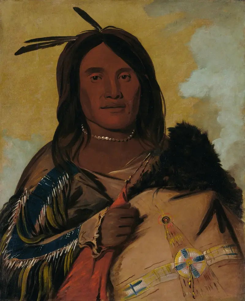 Ka-Pés-Ka-Da, Shell Man, An Oglala Brave av George Catlin