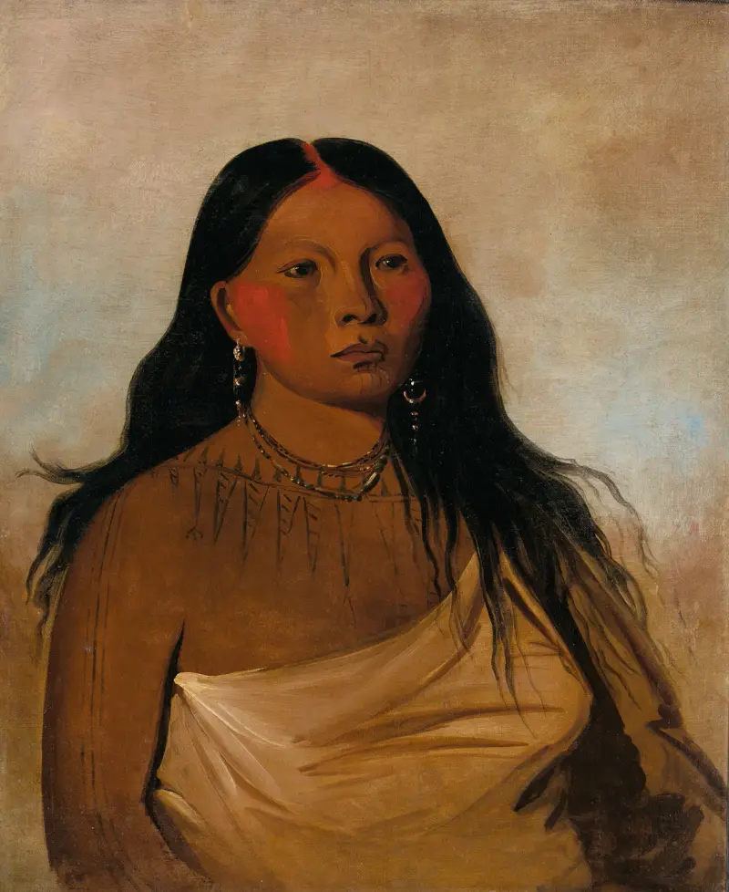 Káh-Kée-Tsee, Thighs, a Wichita Woman av George Catlin