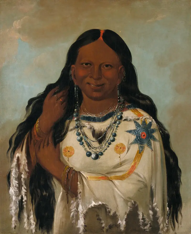 Kay-A-Gís-Gis, a Young Woman av George Catlin