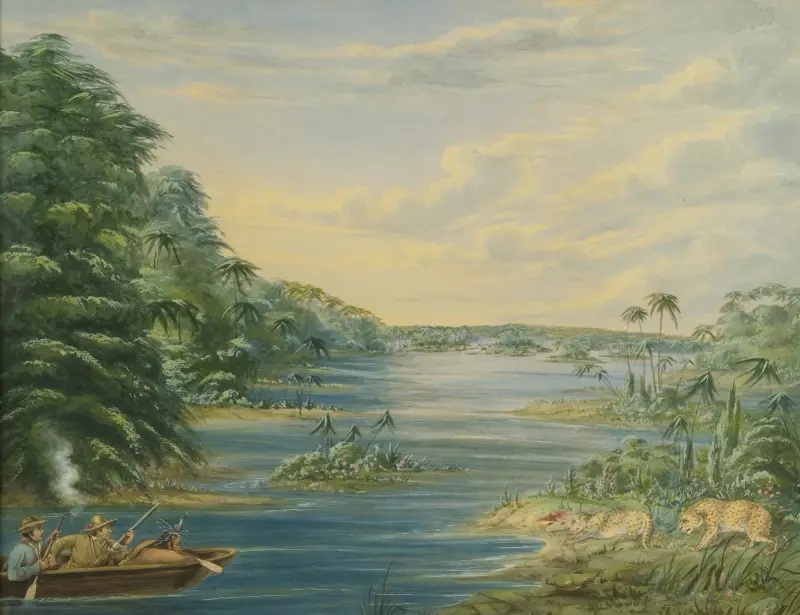 Leopardjakt i Brasilien av George Catlin