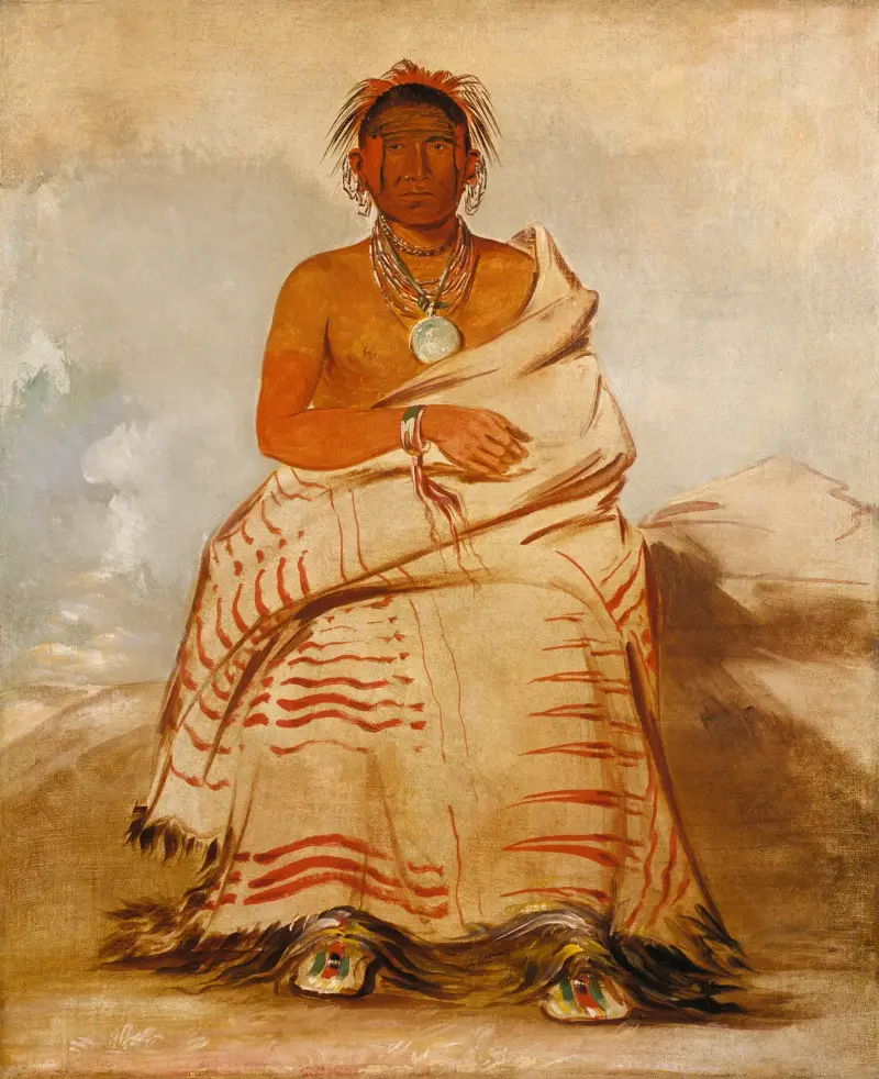 L’har-E-Tar-Rúshe, Ill-Natured Man, a Skidi (Wolf) Pawnee av George Catlin