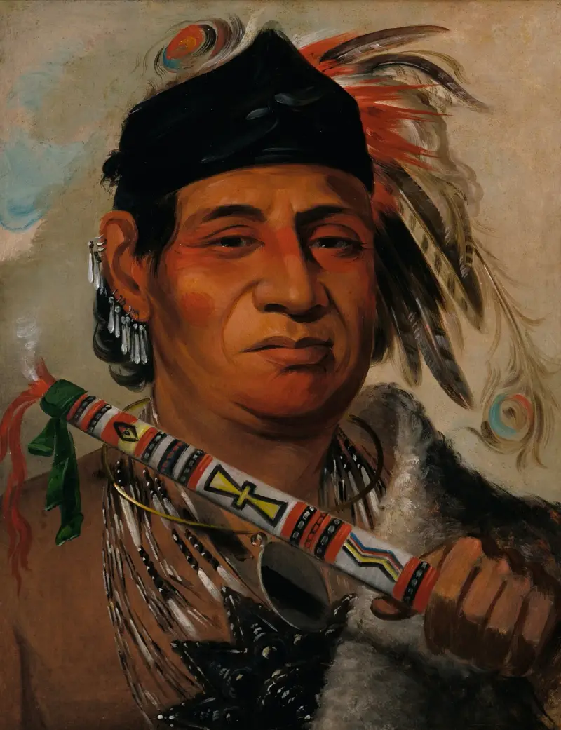 Mah-Kée-Mee-Teuv, Grizzly Bear, Chief of The Tribe av George Catlin