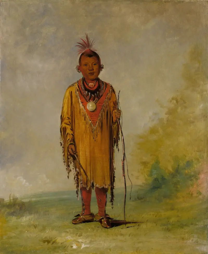 Me-Sóu-Wahk, Deer’s Hair, Lieblingssohn von Kee-O-Kúk von George Catlin