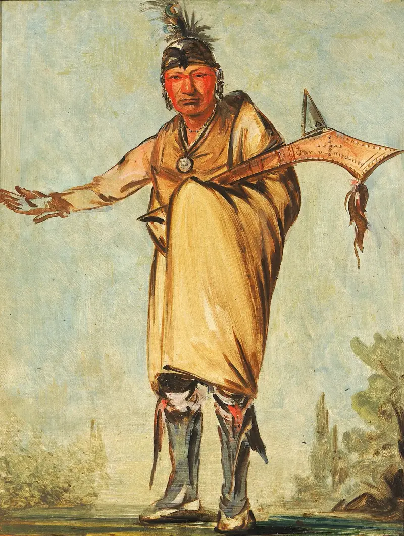 Náw-Káw, Wood, Former Chief of The Tribe av George Catlin