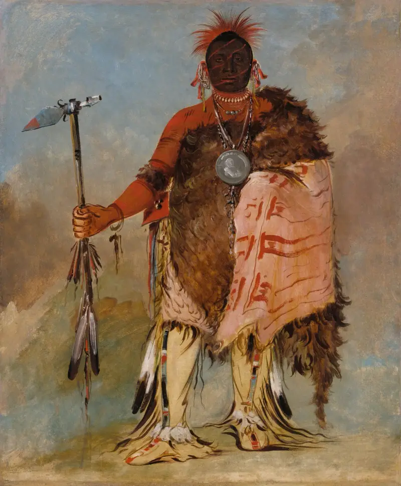 Om-Pah-Tón-Ga, Big Elk, a Famous Warrior av George Catlin