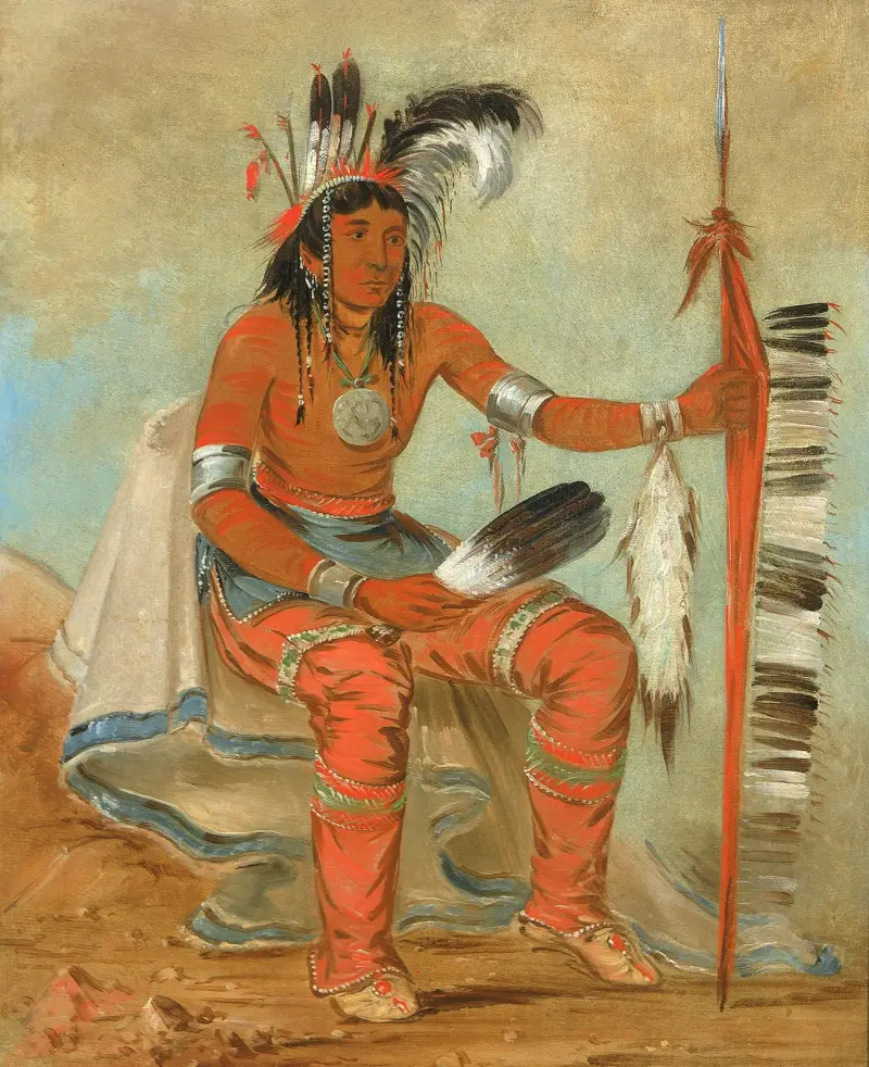 O’n-daig, The Crow, a Dandy av George Catlin