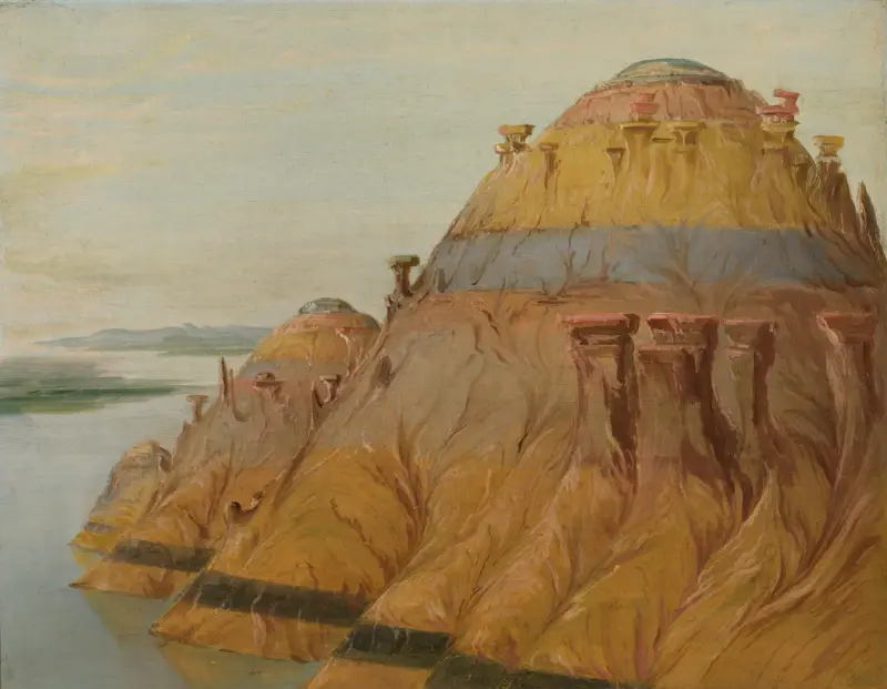 Målerisk lerklint, 1700 mil ovanför St. Louis av George Catlin