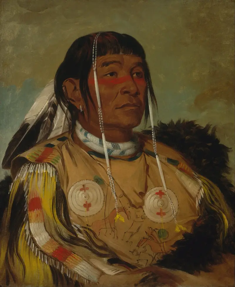 Sha-có-pay, The Six, Chief of the Plains Ojibwa av George Catlin