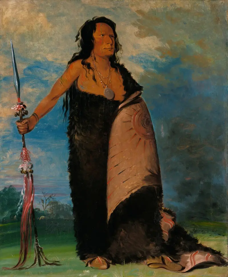 Shoo-De-Gá-Cha, The Smoke, Chief of The Tribe av George Catlin