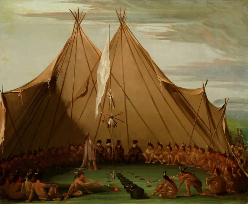 Sioux Dog Feast av George Catlin